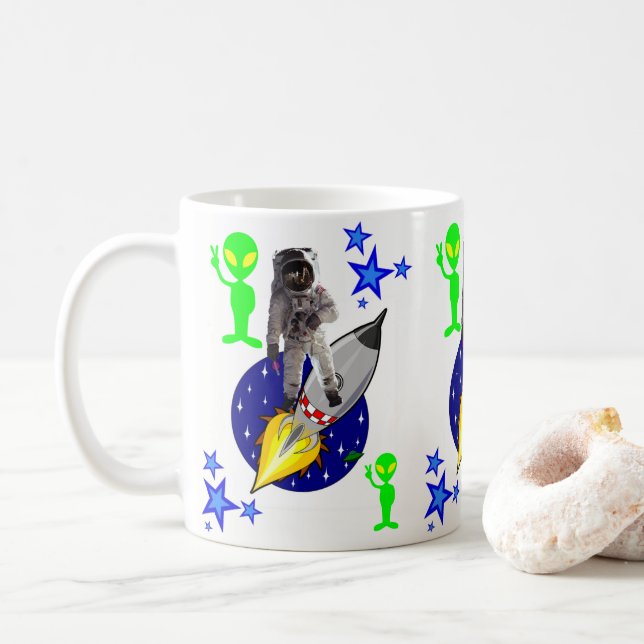 Mug Astronaute de vaisseau spatial (Avec donut)