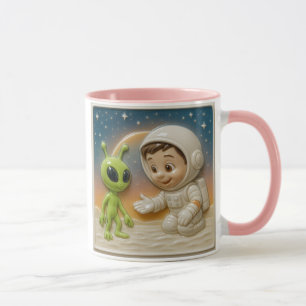 Mug astronaute et alien mignon