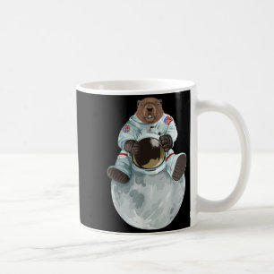 Mug Astronaute Marmotte Assis Lune Rongeurs De L'Espac