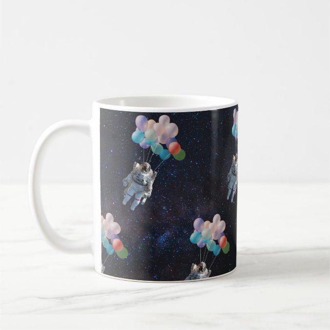 Mug Astronaute Stars & Space Colorful Balloons (Gauche)