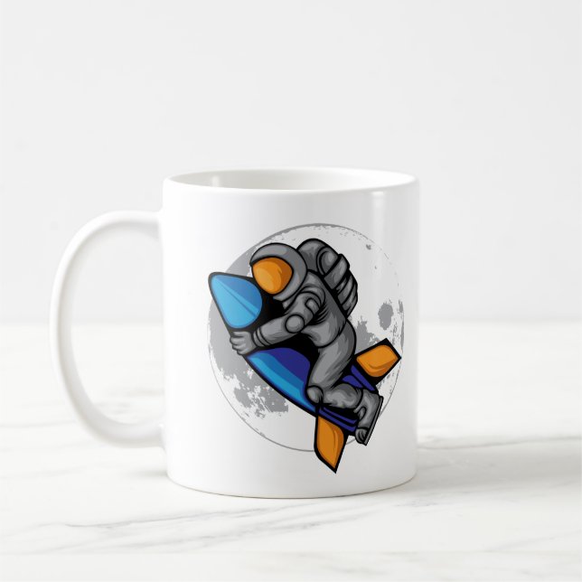 Mug Astronaute vers la Lune (Gauche)