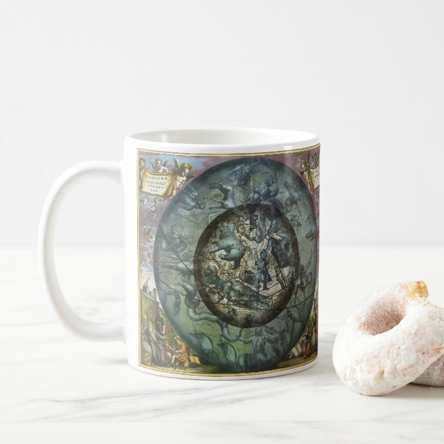 Mug Astronomie céleste de la Constellation vintage du  (Avec donut)