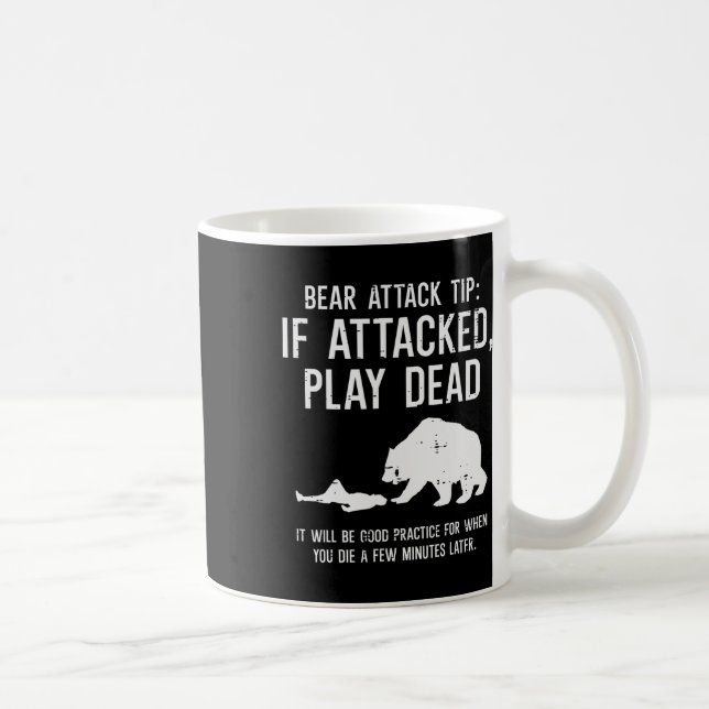 Mug Astuce drôle d'attaque d'ours de camping Randonnée (Droite)