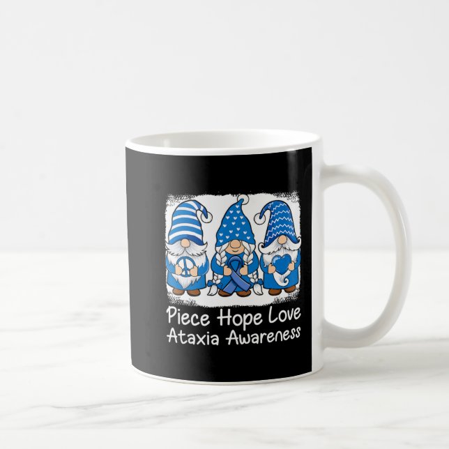 Mug Ataxia Support gnomes avec ruban Bleu Ataxia Awar (Droite)