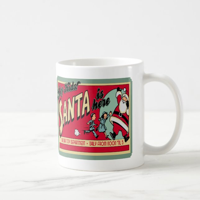 Mug Atelier de Noël vintage Père Noël (Droite)