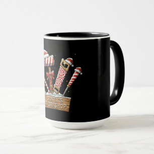 Mug Atelier du Père Noël Drôle Outils de bricoleur en
