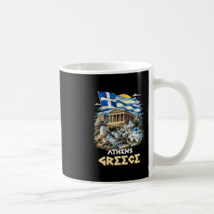 Mug Athènes Drapeau Grèce Athènes Souvenir Voyage Vaca