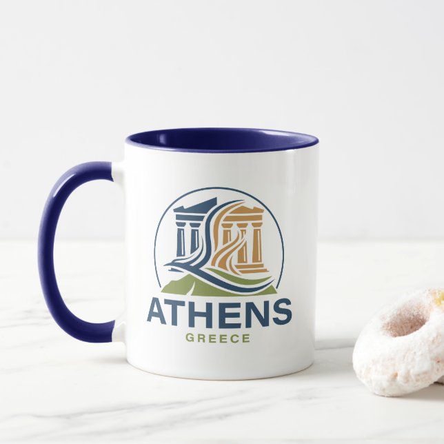 Mug Athènes Grèce Acropole Parthénon (Avec donut)