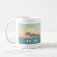 Athènes Grèce Acropole Pastel Travel