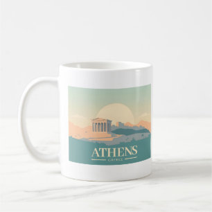 Mug Athènes Grèce Acropole Pastel Travel