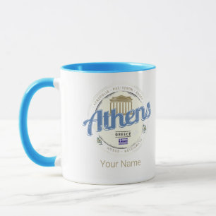 Mug Athènes Grèce Rétro Acropole Souvenir Vintage