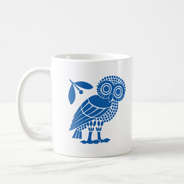 Mug Athènes ville municipalité symbole emblème hibou b (Gauche)