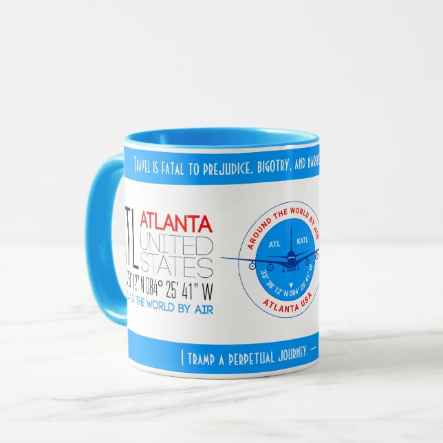 Mug Atlanta, États-Unis élégant (Devant gauche)