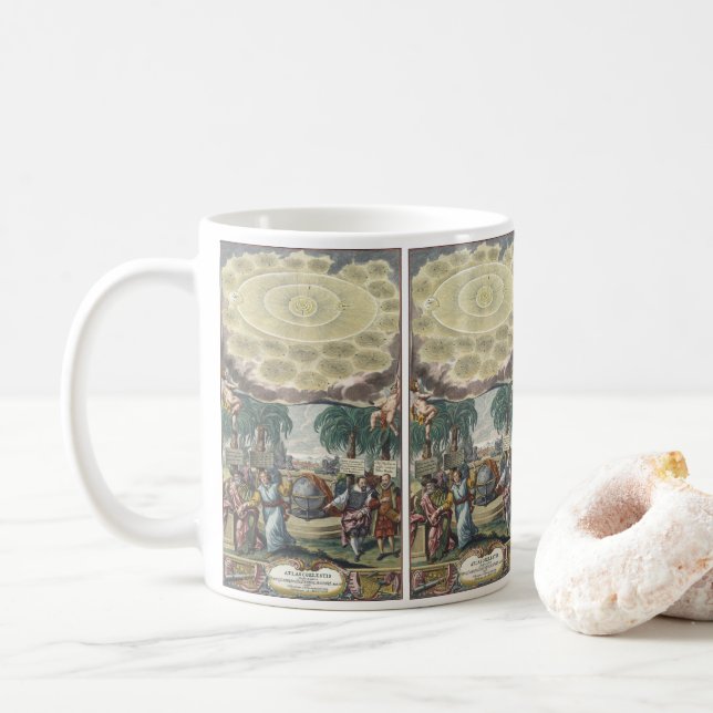 Mug Atlas Coelestis par Doppelmaier, Astronomie Vintag (Avec donut)
