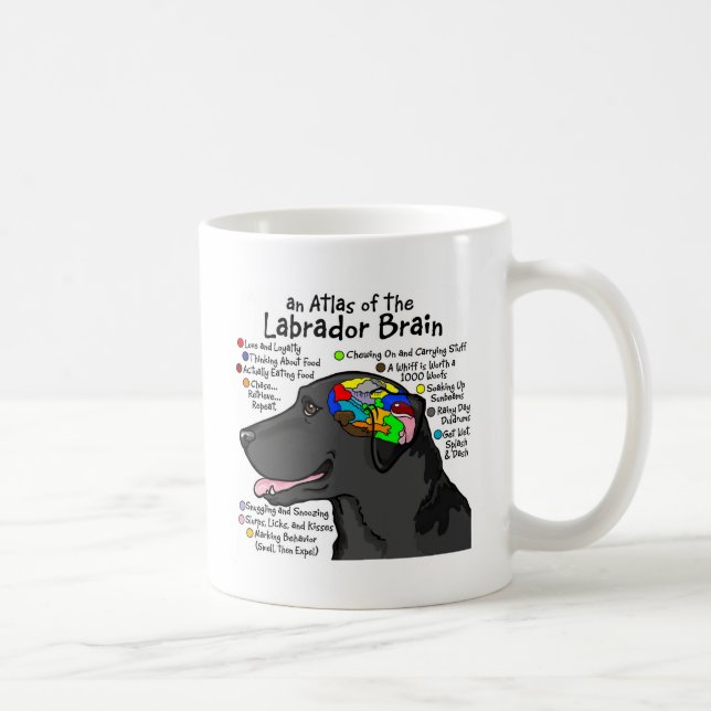 Mug Atlas noir de cerveau de Labrador (Droite)