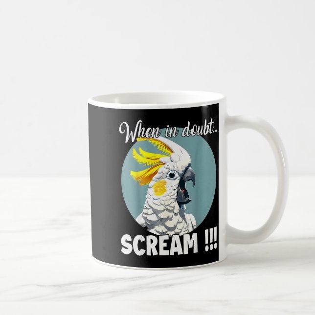 Mug Atoo Meme T, cri drôle de cacatoès à huppe jaune  (Droite)
