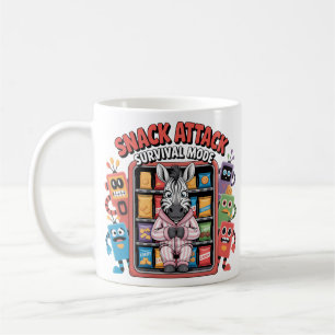 Mug Attaque de Gourmandise Mode Survie Zèbre Drôle