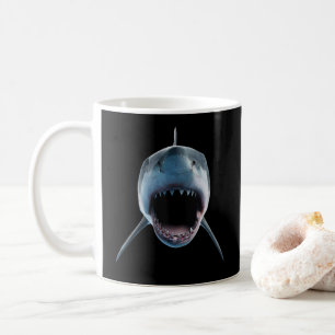 Mug attaque réaliste de grand requin blanc pour les am