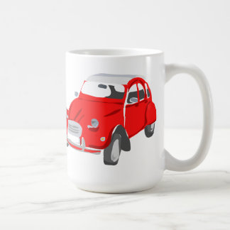 Mug Attaquez avec la voiture vintage de Citroen 2CV en
