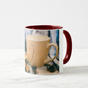 Mug Attaquez, combiné, 11oz, marroon, concevez en