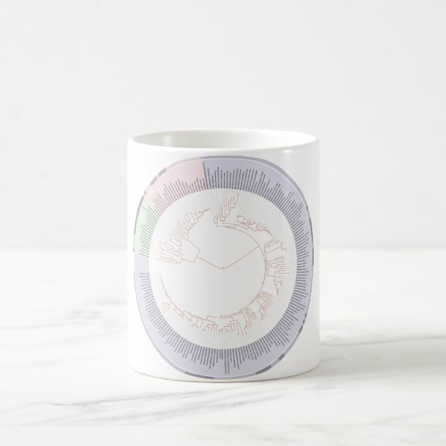 Mug Attaquez l'arbre phylogénétique d'A du diagramme (Centre)