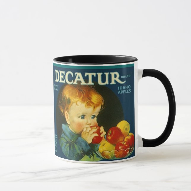 MUG ATTAQUEZ L'ÉTIQUETTE VINTAGE DE CAISSE D'APPLE DE (Droite)