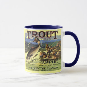 MUG ATTAQUEZ L'ÉTIQUETTE VINTAGE DE CAISSE D'APPLE DE