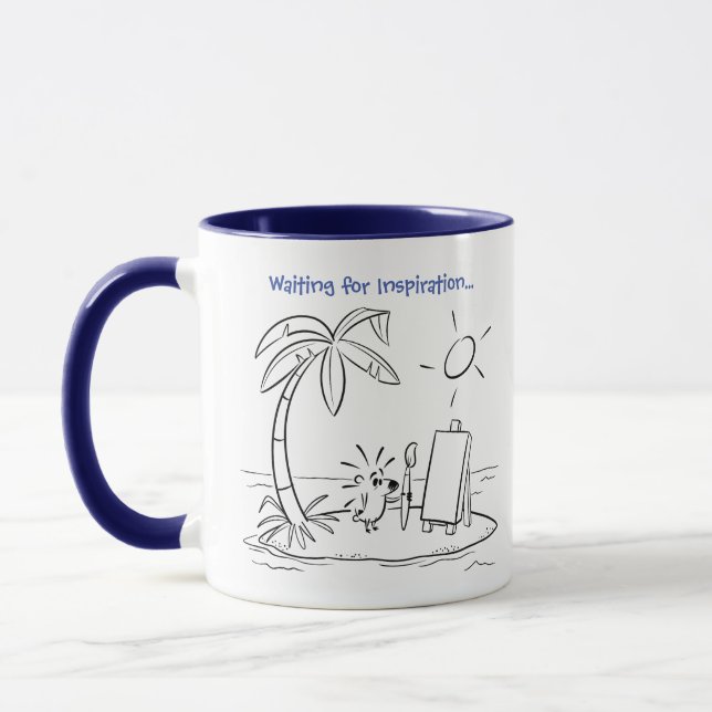 Mug ATTENDRE L'INSPIRATION DE Jeff Willis Art (Gauche)