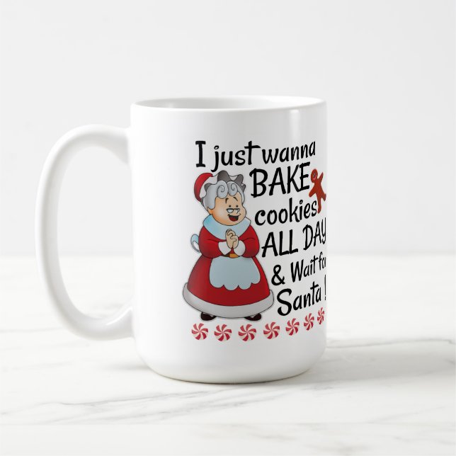 Mug Attente de Mme le père noël Père Noël (Gauche)
