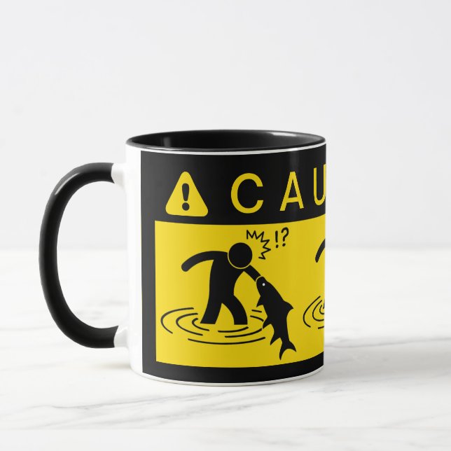 Mug Attention : Attaquer le poisson (Gauche)