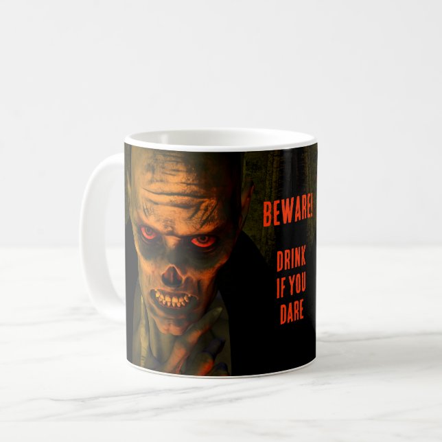 Mug Attention ! Bois Si Tu Oses. Zombie (Devant gauche)