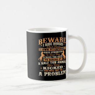 Mug Attention Je Ride Chevaux - Cheval Lover Horseman