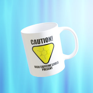 Mug Attention ! Niveaux élevés de caféine présents
