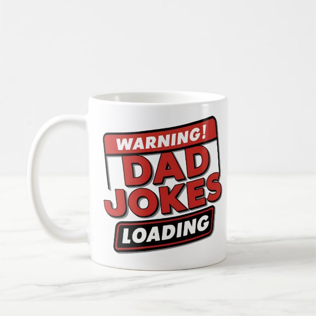 Mug Attention! Papa Blagues Chargement" - Fun & Bold C (Gauche)