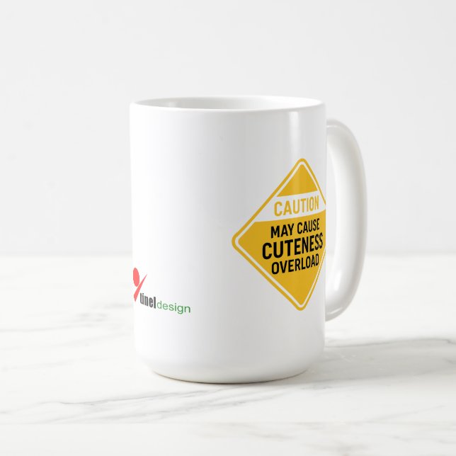 Mug "Attention : Risque de surcharge de mignonnerie" D (Devant droit)