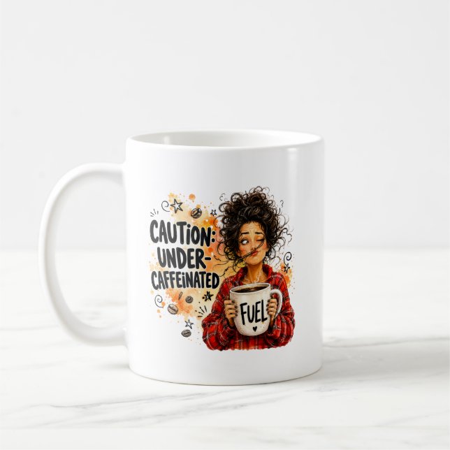 Mug Attention : Sous-Cafféiné (Gauche)