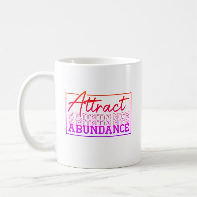 Mug Attirer Abondance Motivation Personnalisée (Gauche)