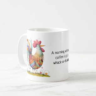 Mug Attitude café Coq Art Populaire Fantaisiste Drôle