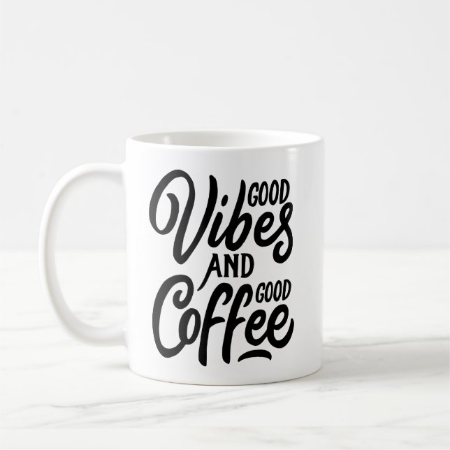 Mug Attitude Café Vibes Caffeine Motivation Objectifs (Gauche)