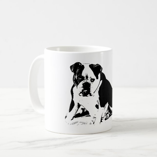 Mug Attitude d'attaque, B&W audacieux (Devant gauche)