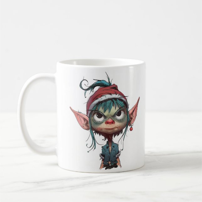 Mug Attitude des elfes de Noël grincheux (Gauche)