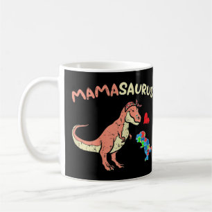 Mug Attrapez ce mignon Mamasaurus Heart Puzzle Dino T-