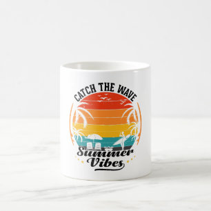 Mug Attrapez les Vibes d'Été de la Vague