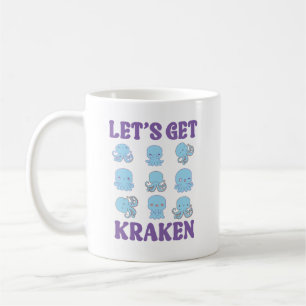 Mug Attrapons le Kraken Octopus Mignon Pastel Kawaii