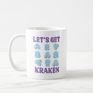 Mug Attrapons le Kraken Octopus Mignon Pastel Kawaii 