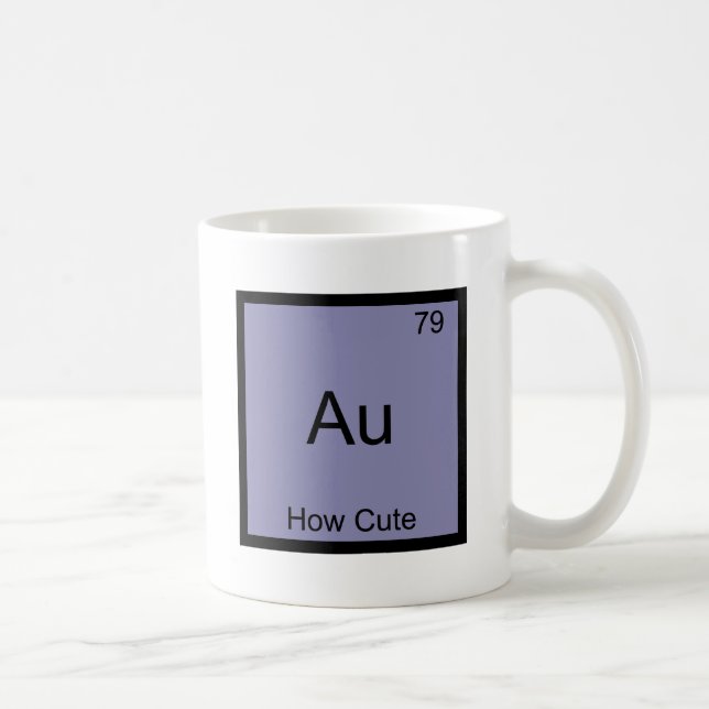 Mug Au - comment symbole mignon d'élément de chimie (Droite)
