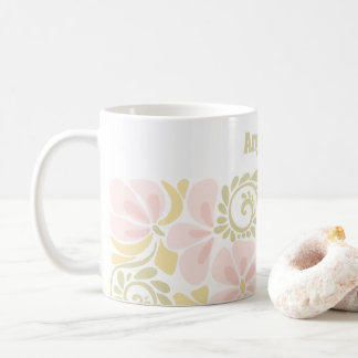 Mug au design floral moderne.