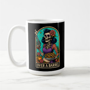 Mug Au-dessus d'un squelette en tonneau Vibes rétro