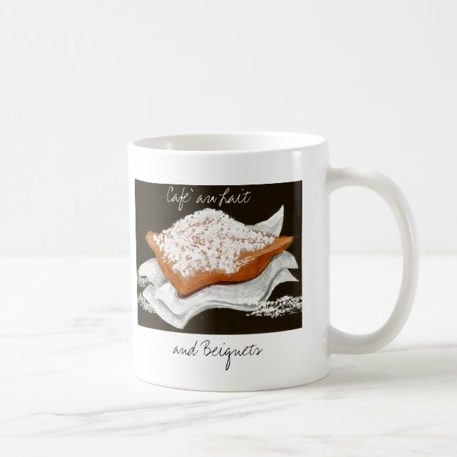 Mug Au Lait et Beignets de Cafe (Droite)