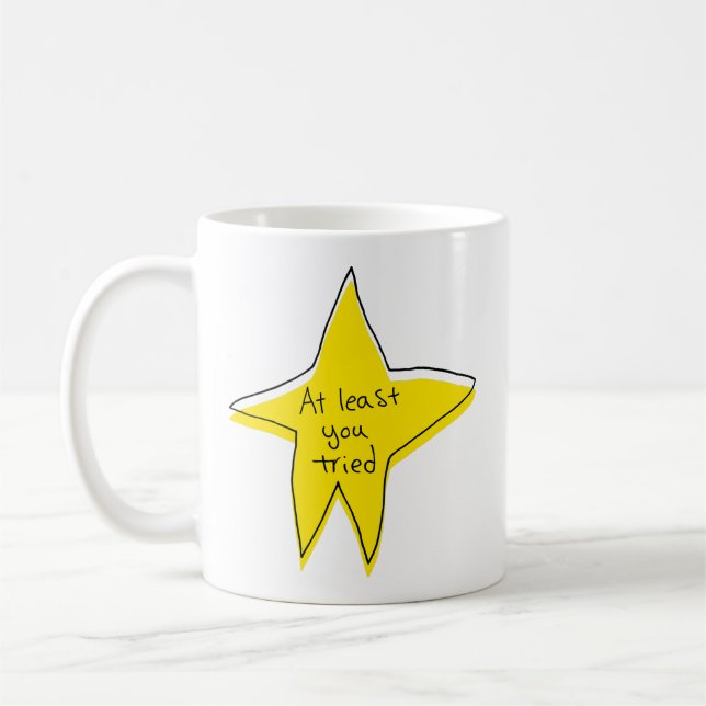 Mug Au Moins Vous Avez Essayé - Yellow Star (Gauche)